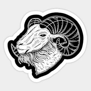 Baphomet Head Occult Demon Goat animal Tattoo Satanic Sticker